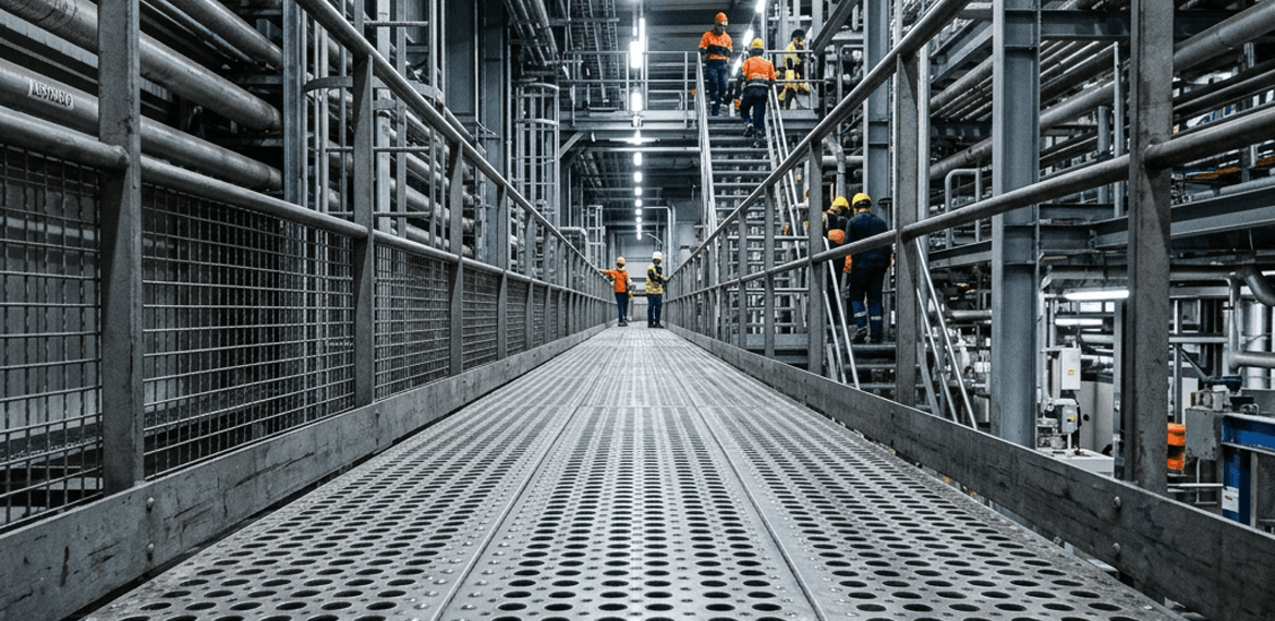 Chapa perfurada para piso industrial: o caso da obra que não podia atrasar | Blog